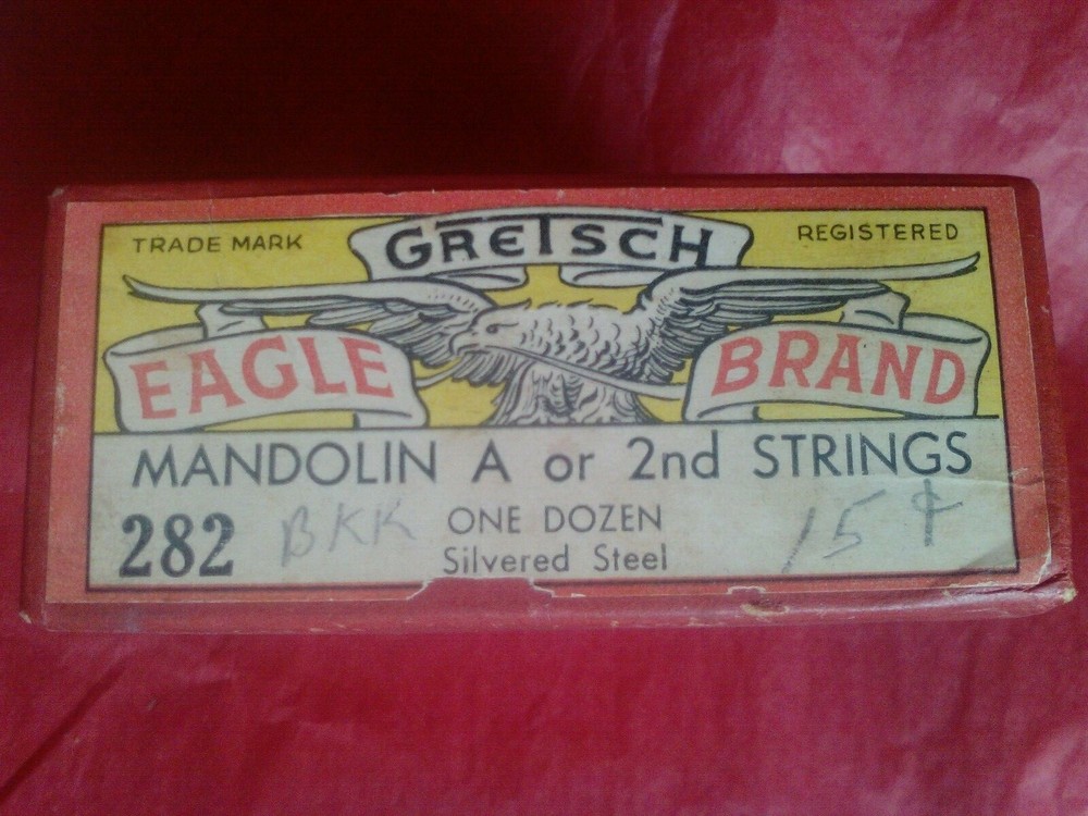 Box of Gretsch mandolin strings