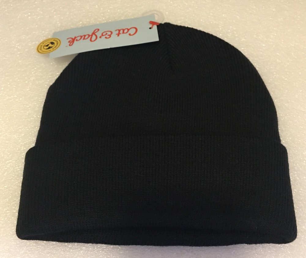 Boys' Cuffed Beanie - Cat & Jack™ Black One Size
