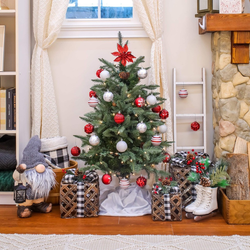 3 ft. Pre-Lit Pathway Tree with Clear Lights, Plug-In