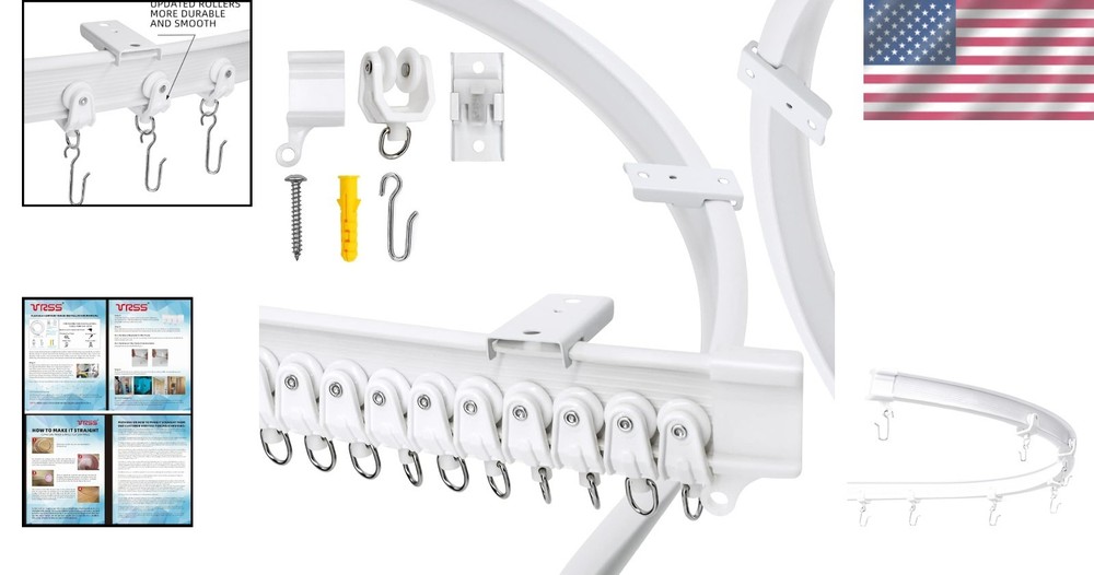 Customizable 1M Bendable Ceiling Curtain Track for Elegant Spaces - Easy Install
