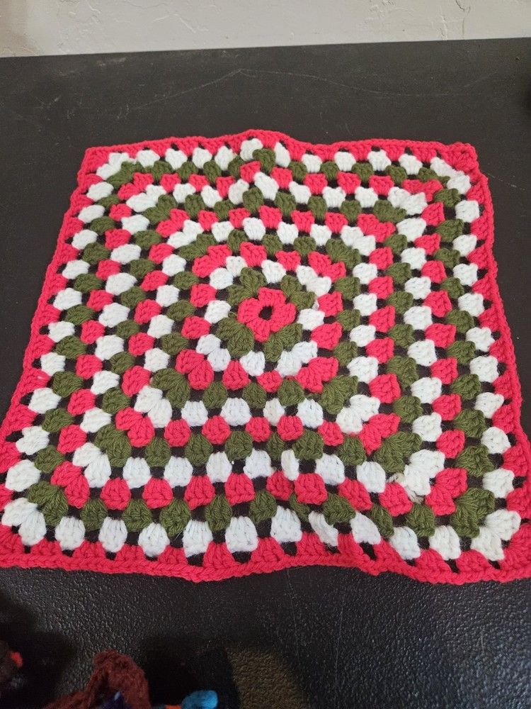7 Vintage Crotchet 14" Squares