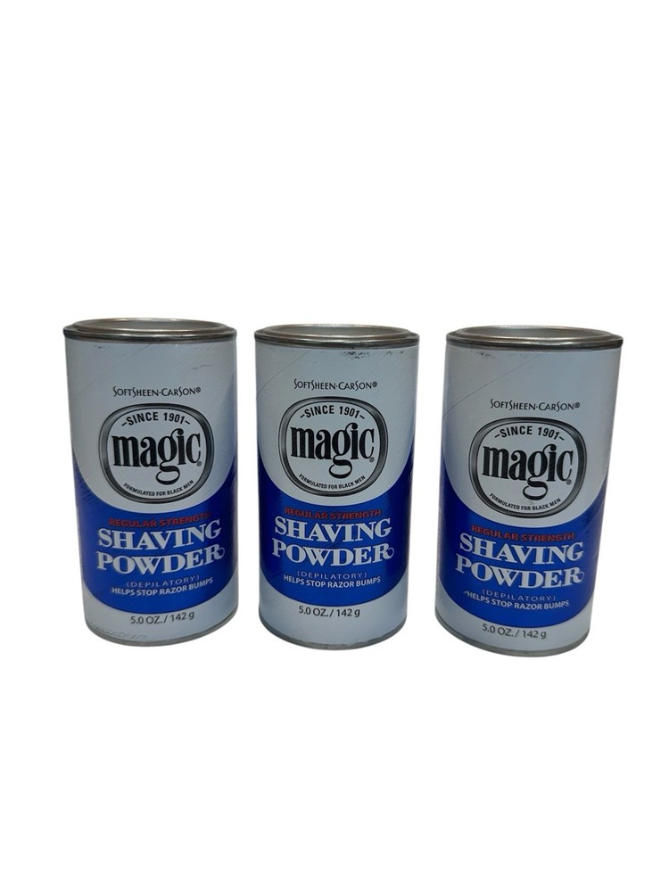 3 SoftSheen-Carson Magic Regular Strength Shaving Powder 5 Oz. Each