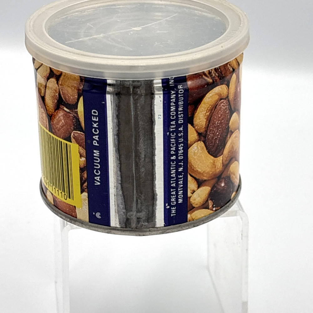 VTG Excel Brand Salted Mixed Nuts Can 6 1/2oz. with Lid (plastic split)