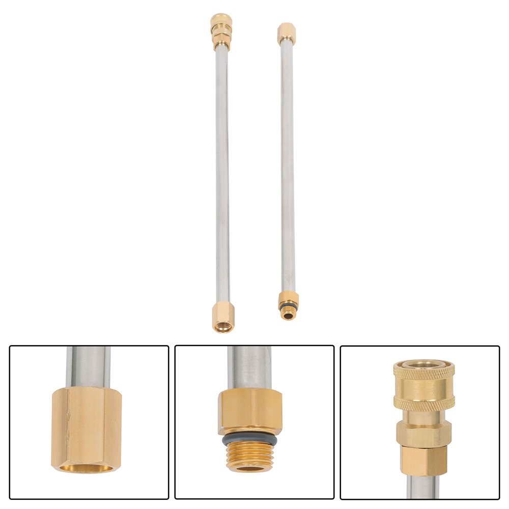 9 Pack Power Washer Lance With Atomization Nozzle Tips And Attachment Curved Rod