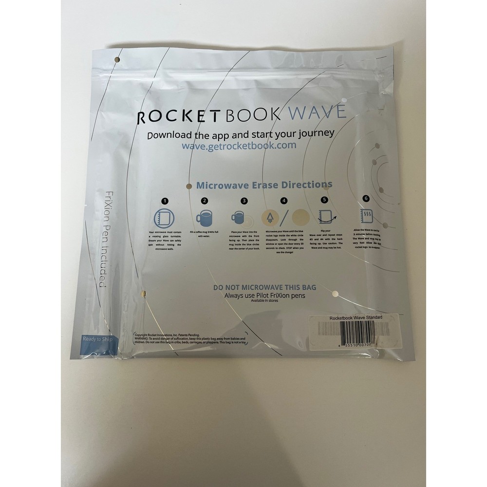 Rocketbook Wave Standard - The Intelligent Reusable Notebook - NEW