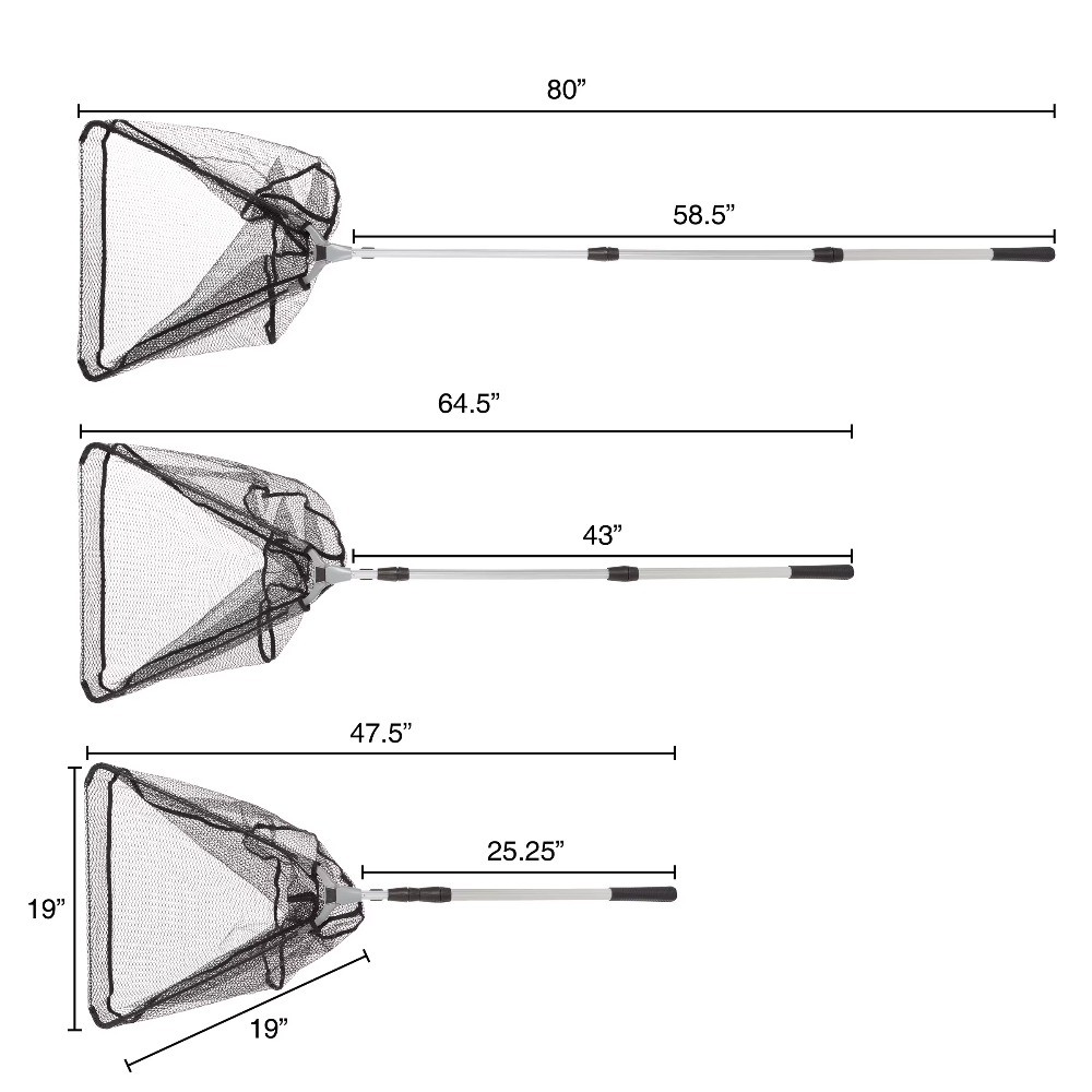 Net with Telescoping Handle- Collapsible and Adjustable Landing Net