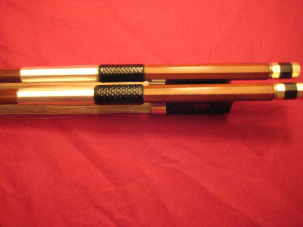 4/4Pernambuco Violin Bow Ebony Frog,Silver Mounted[2PC]