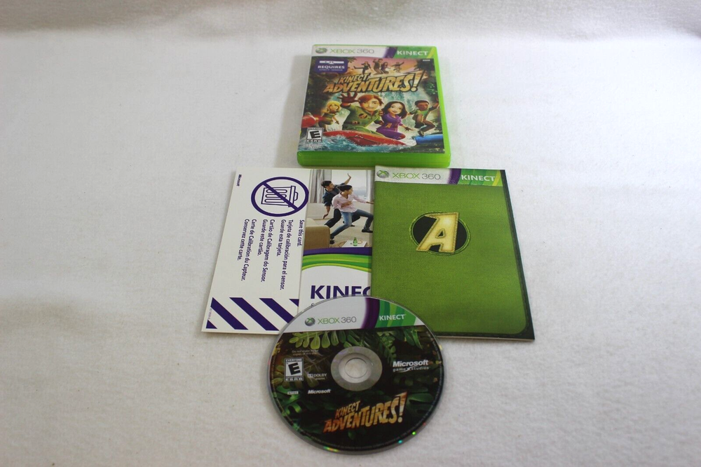 Microsoft Kinect Sensor for XBox 360 With Kinect Adventures Game ~ Complete