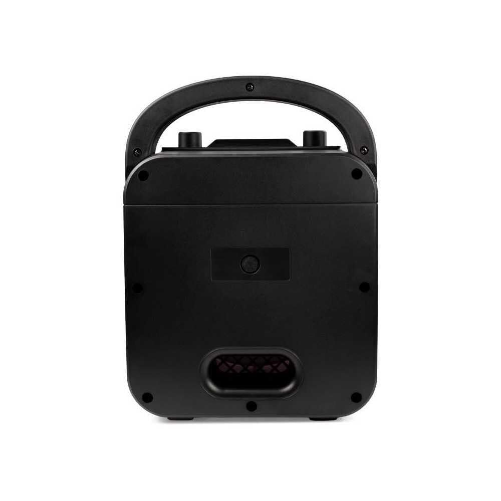 10 Watt Rechargeable Bluetooth Karaoke Machine with Two Mics Black