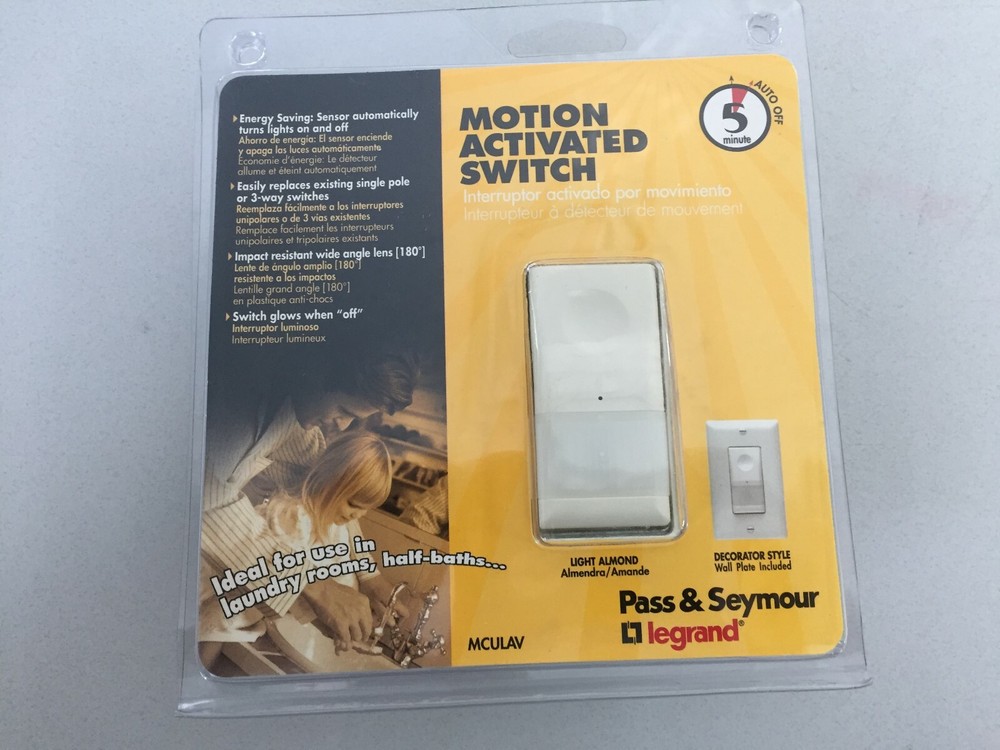 PASS & SEYMOUR MCULAV MOTION ACTIVATED SWITCH