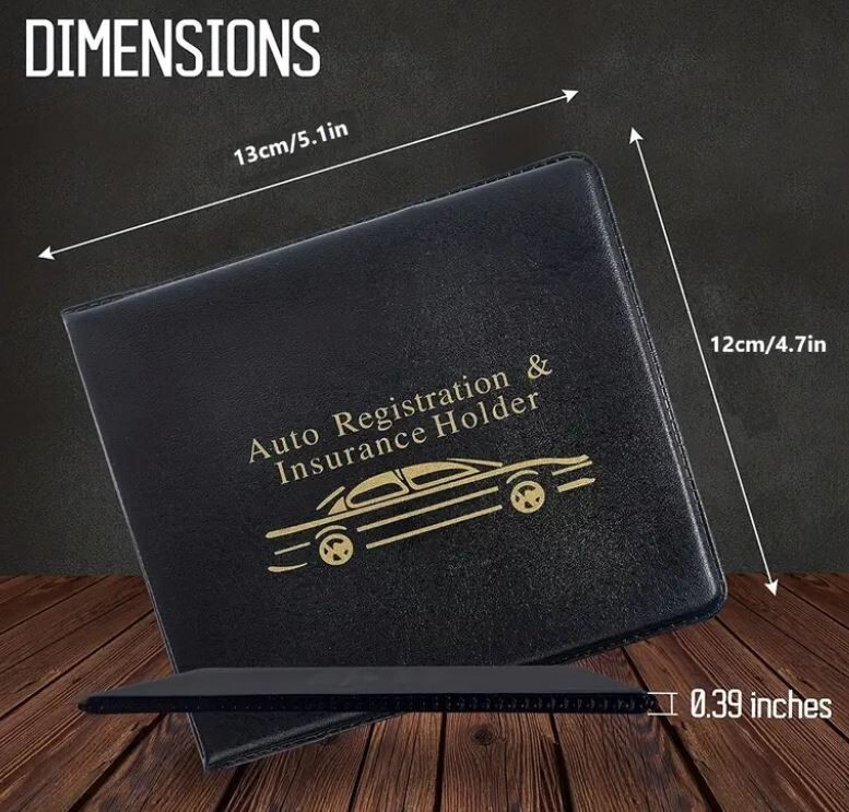2 Auto Car Truck Registration And Insurance Case Document Holder Wallet Folder