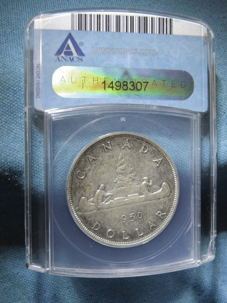 1950 CANADA SILVER $1 DOLLAR " ARNPRIOR "..ANACS MS-61