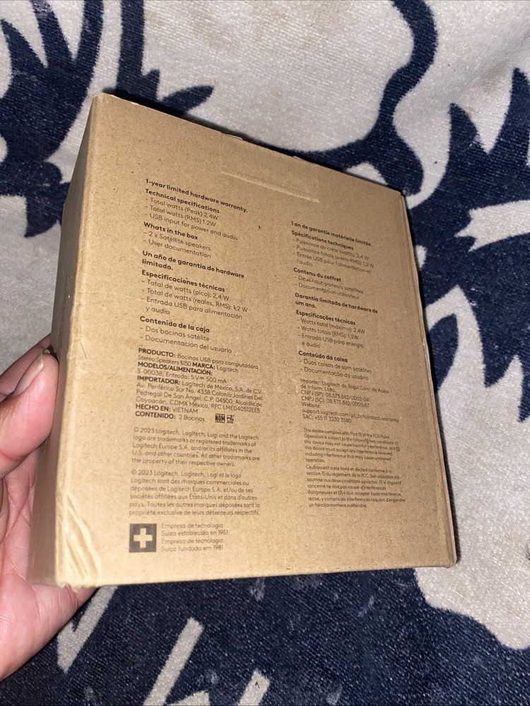 Logitech S150 Digital USB Stereo Computer Speakers - Black New In Original Box