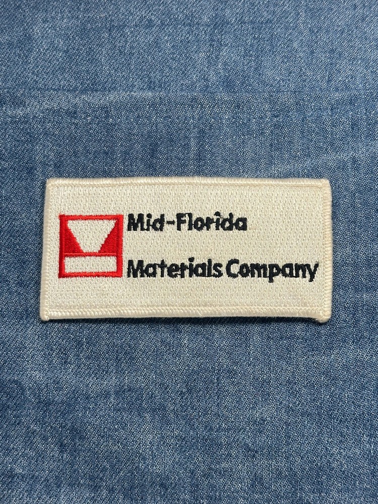 Mid-Florida Materials Collectable Patch: White & Red - Retro Work Accessory