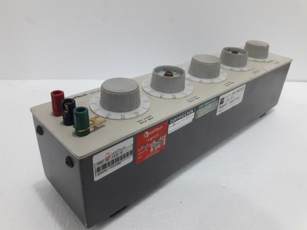Quad Tech 1433-10 Decade Resistance Box 5 Dial