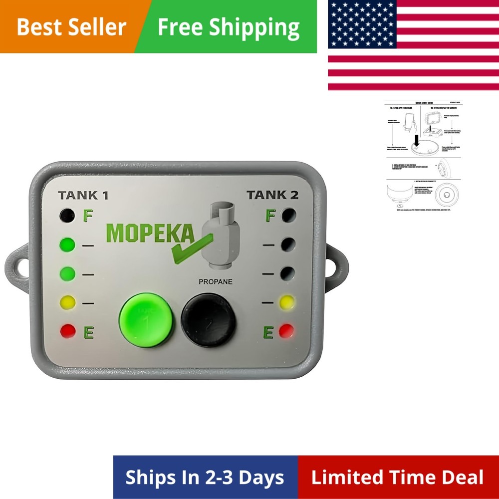 Tank Check LED Gauge Display - New Silver Reprogrammable Model - Mounts in Da...
