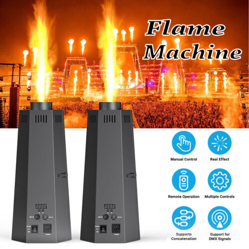 2PCS Fire Machine Stage Effect DMX Flame Thrower Flame Projector DJ Disco Party