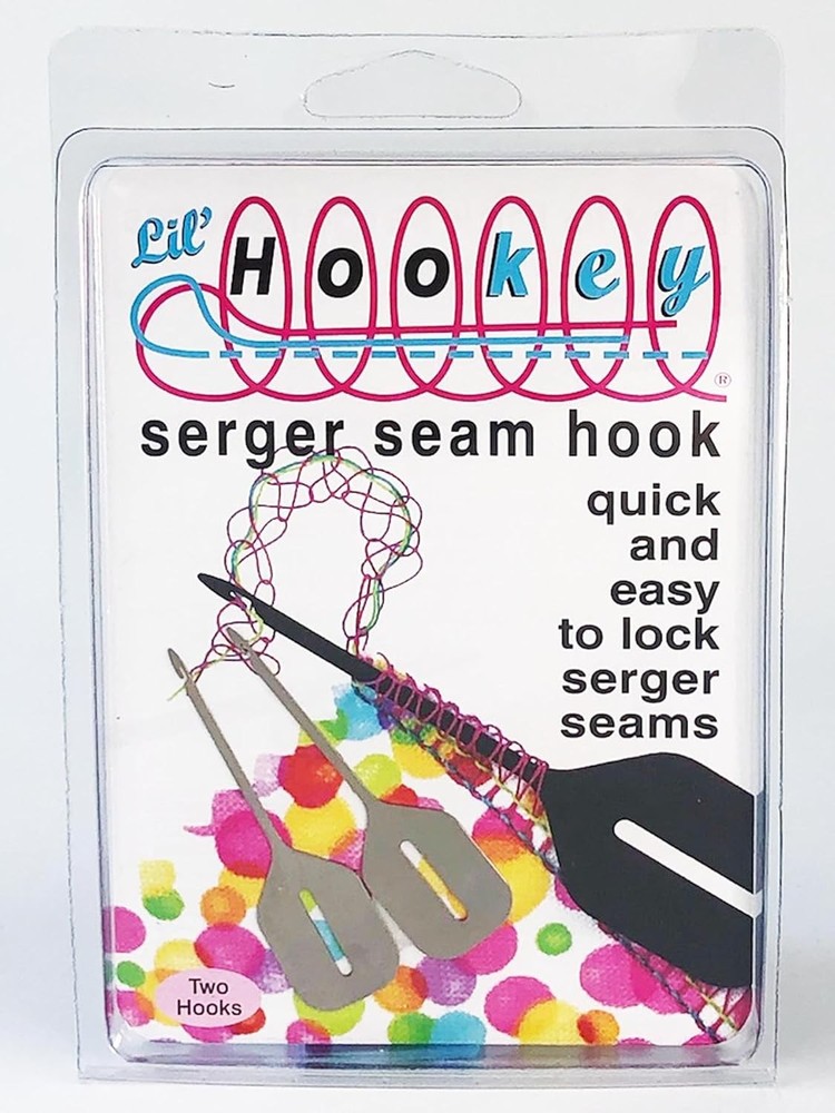 Hookey Serger Seam Hook - Efficient Solution for Loose Thread Silver Gray
