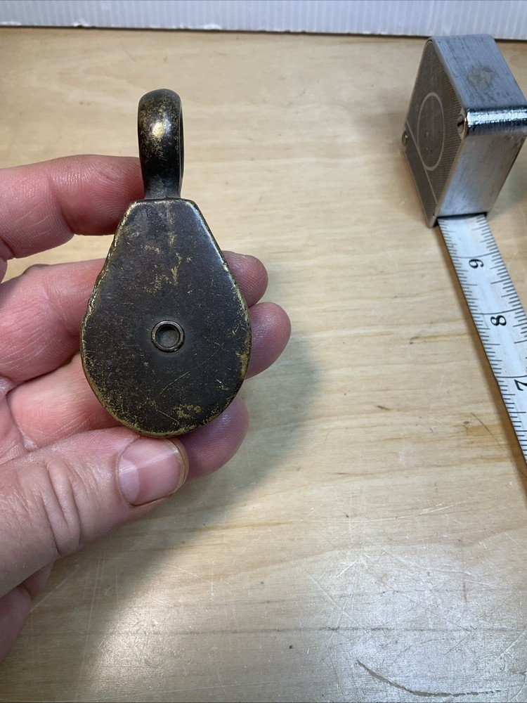 Antique Brass 3” Pulley