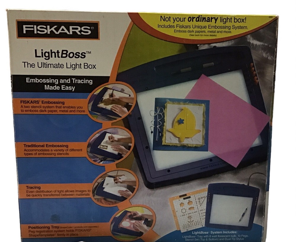 FISKARS LightBoss Ultimate Light Box Embossing & Tracing Made Easy