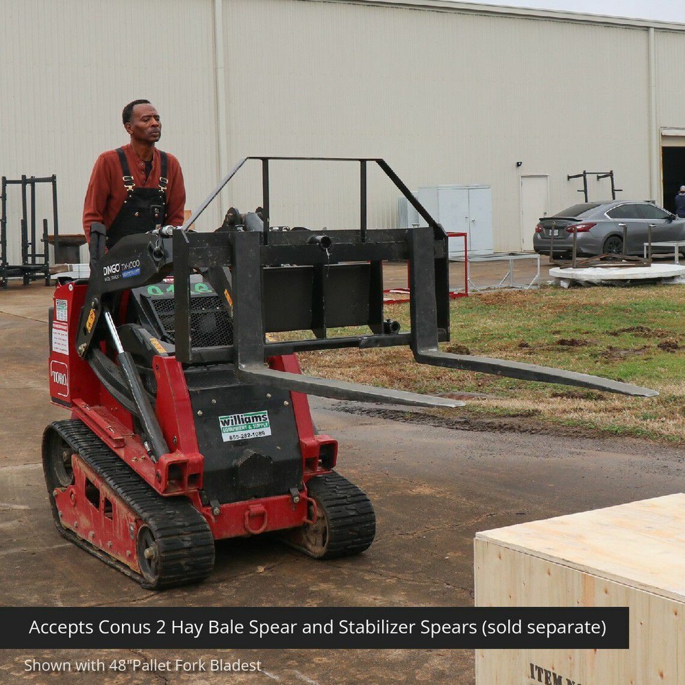 Titan Attachments Mini Skid Steer Pallet Fork Attachment, 42" Fork Blades