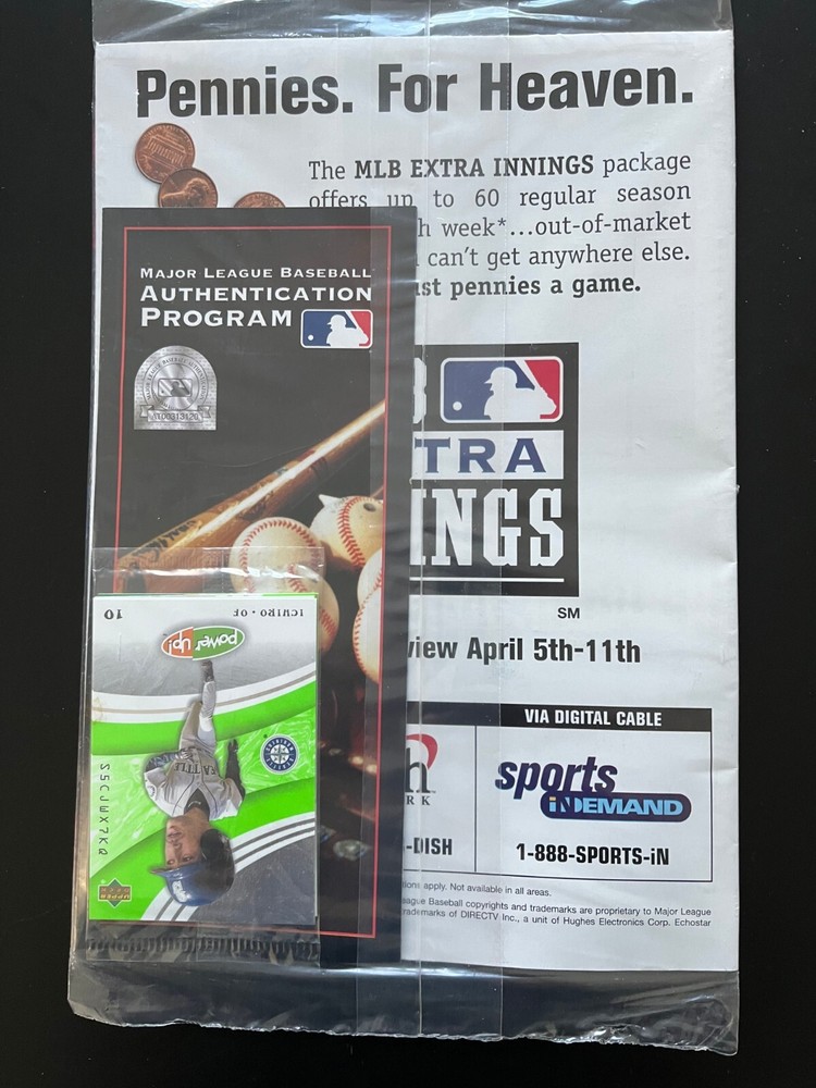 MLB 2004 OPENING DAY PROGRAM & UPPER DECK POWER UP! CARD PACK: SEALED &BRAND NEW