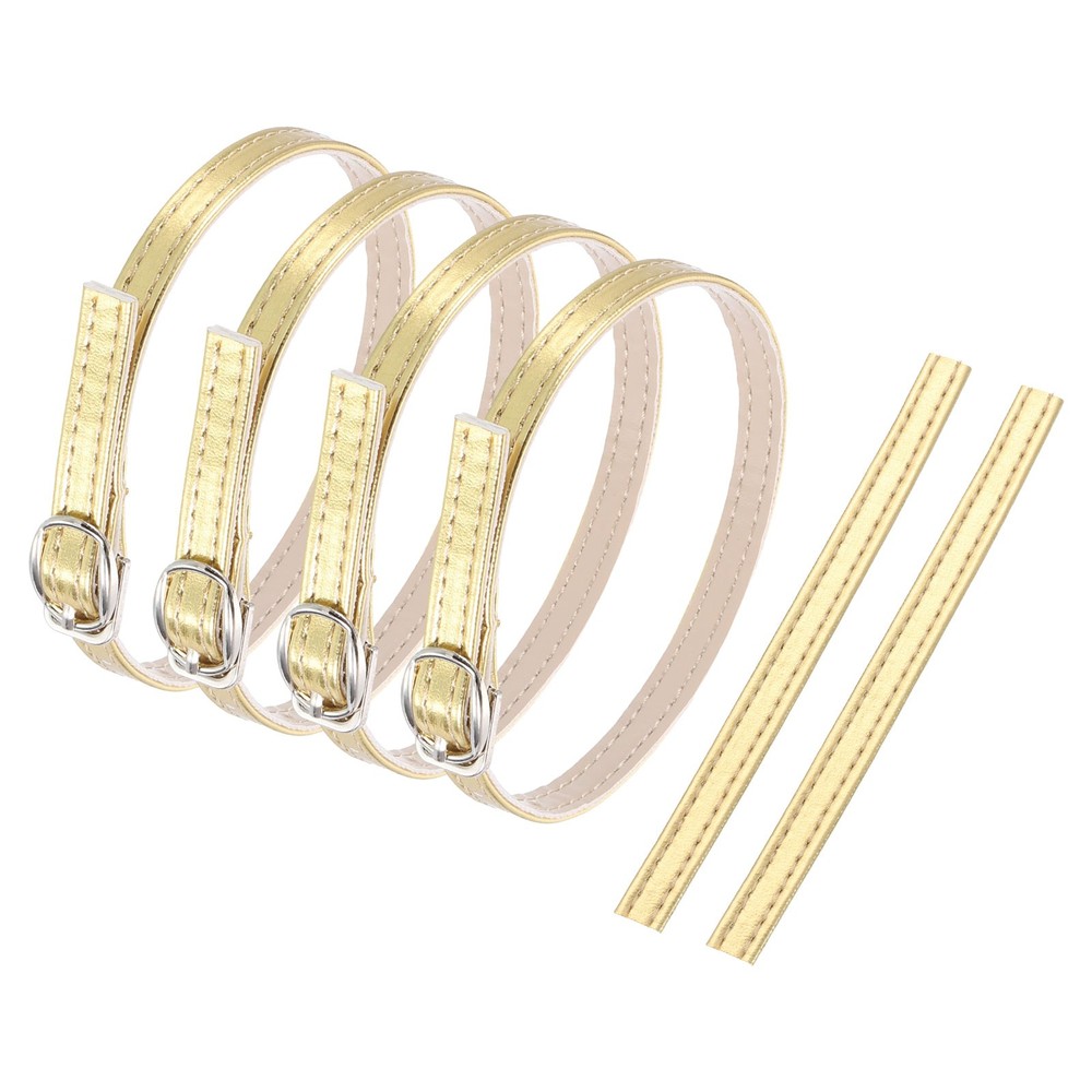 2 Pair Replacement Ankle Strap for Heels Shoe Bands Bright Gold