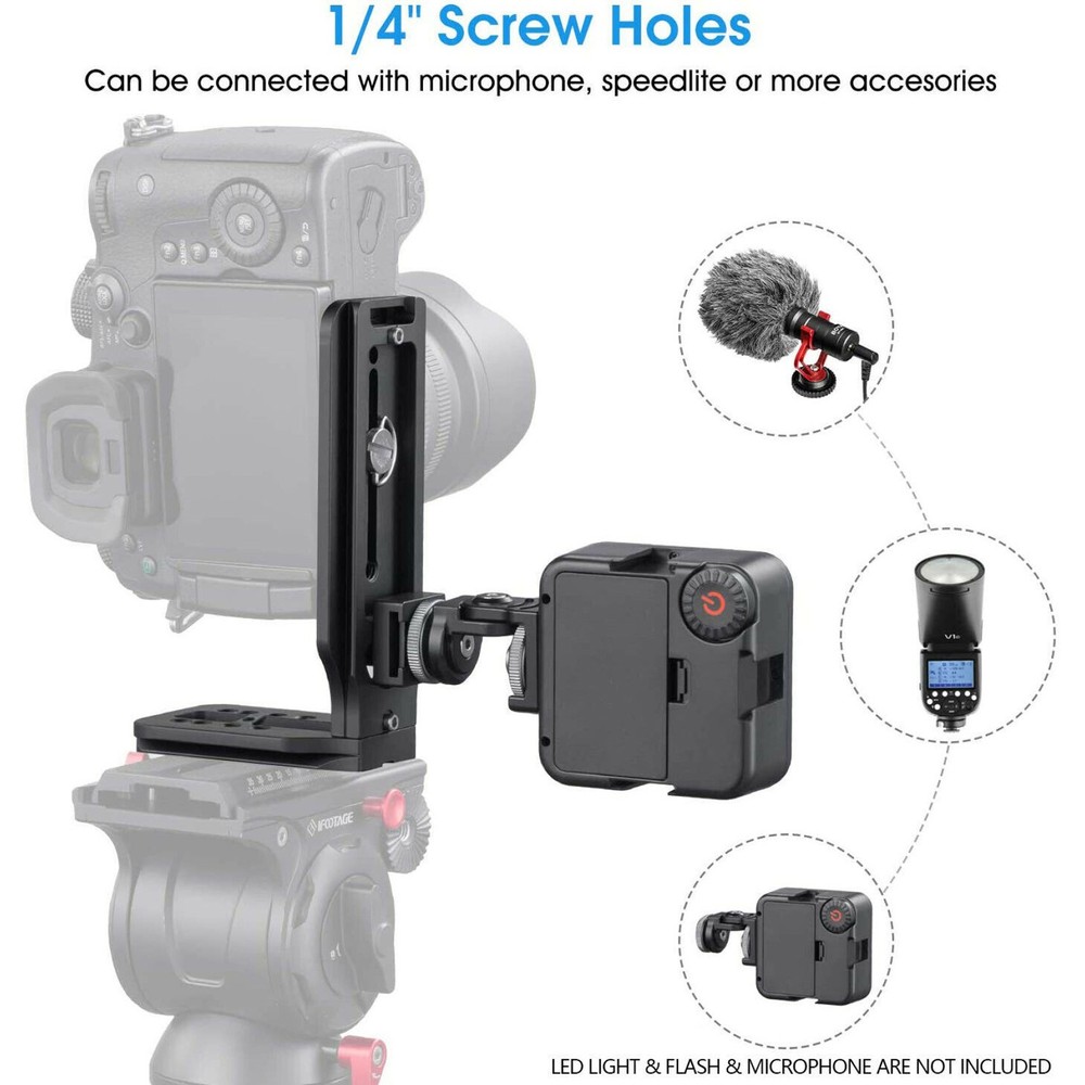 Universal DSLR Camera L Bracket Vertical Horizontal Switching Tripod Head Plate