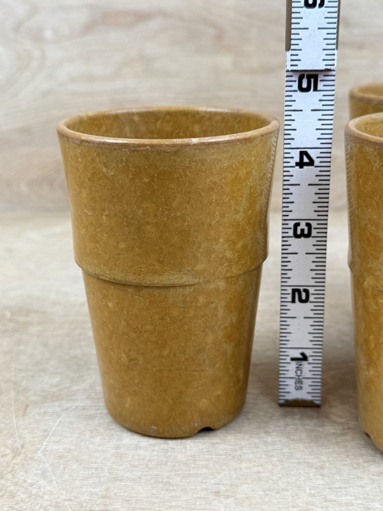 Lot 5 Vintage 1960s US Army Mess Hall Cups Melmac Melamine Stackable Durable