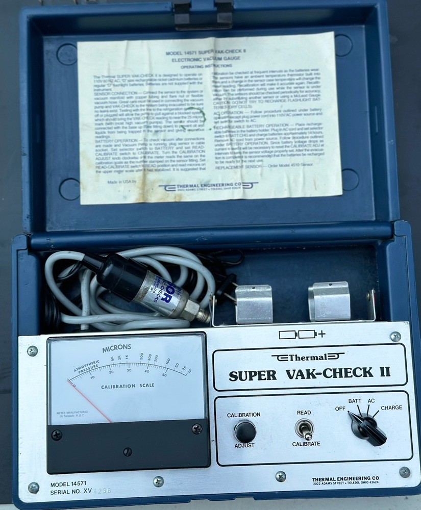 Thermal Engineering Co. Super Vak-Check II M# 14571 Leak Detection System