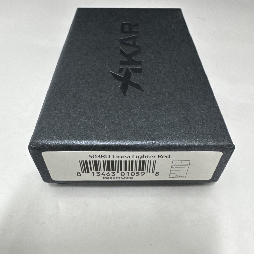 XIKAR Linea Single Jet Cigar Lighter - Red - 503RD - New