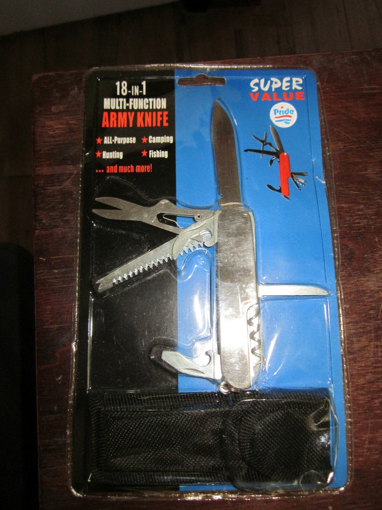 18 IN 1 MULTI-FUNCTION ARMY KNIFE WITH CARRYING CASE