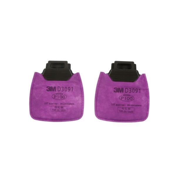 3M D3091 Secure Click Particulate Filter P100 (Pair)