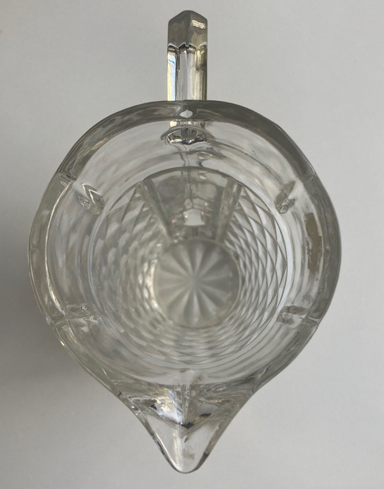 Zajecar Crystal Jug / Pitcher - Diamond Pattern Yugoslavia