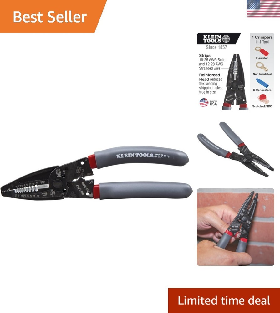 Versatile Klein Kurve Wire Stripper and Crimper - Perfect for Electrical Tasks