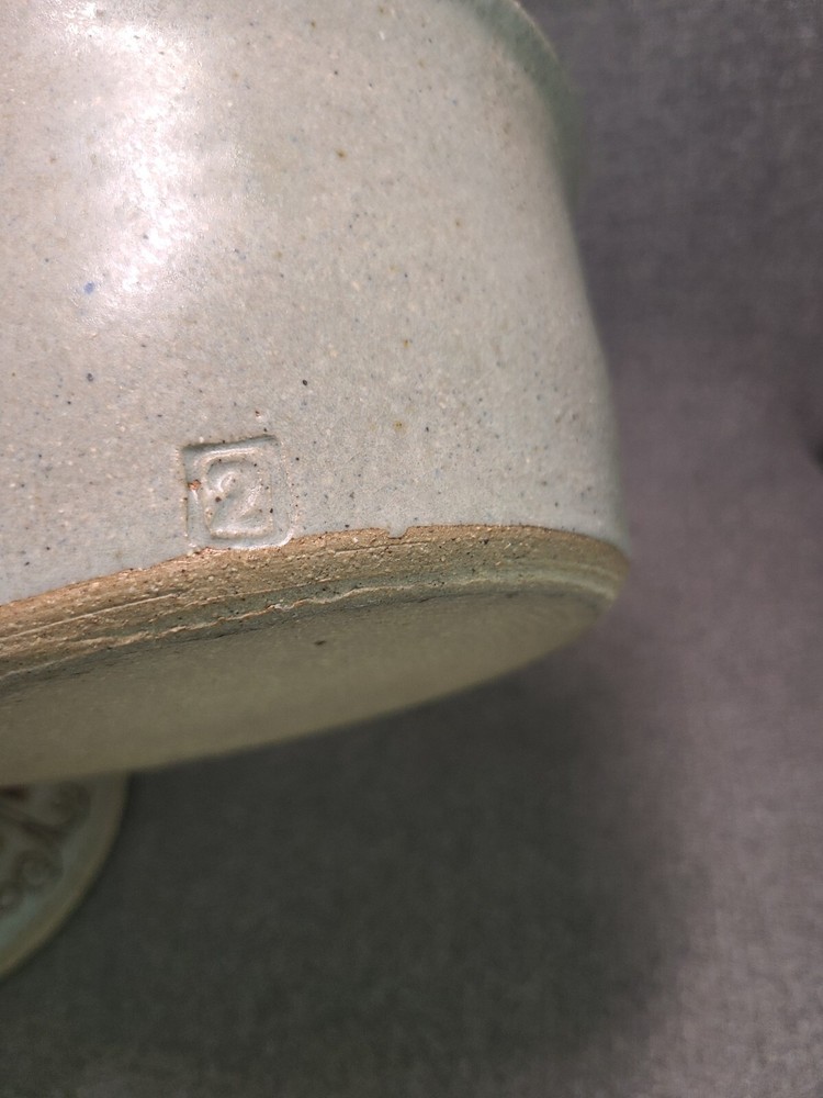 Studio Pottery Covered Dish Cream & Brown