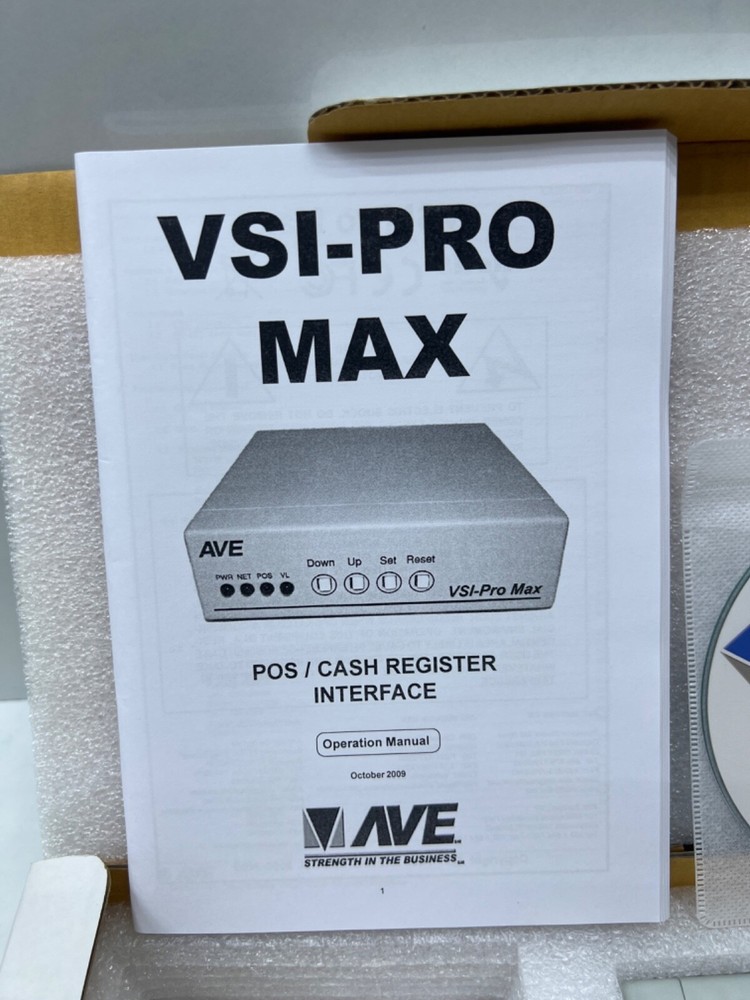 AVE VSI-PRO MAX ,V1400R16 Cash Register Interface
