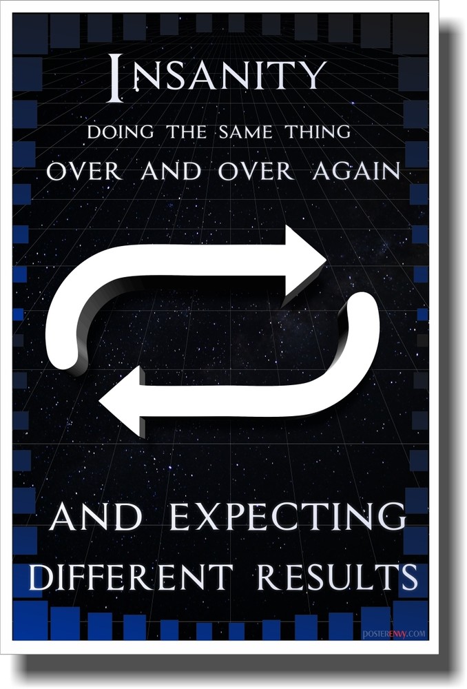 Insanity - NEW Classroom Motivational Poster