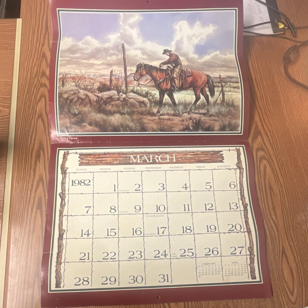 Stephen Kline Country Western 1982 Calendar Artwork