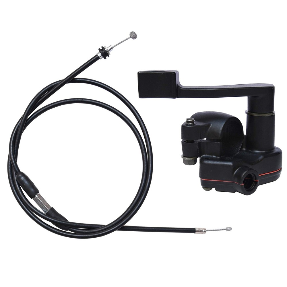 7/8'' 22mm Thumb Throttle Cable Accelerator Handle Assembly for 50cc Black