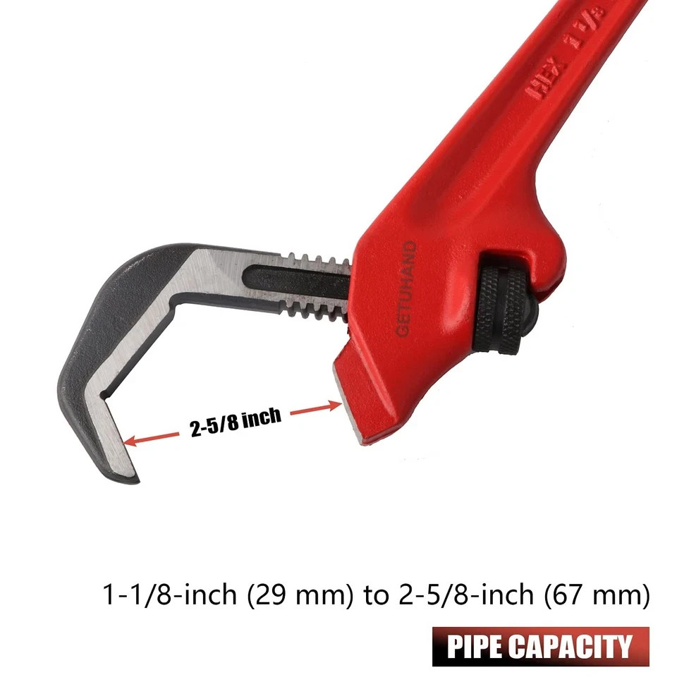 9-1/2inch Hex Offset Wrench Model E 110 Hex Pipe Wrench1-1/8 2 5/8 Capacity