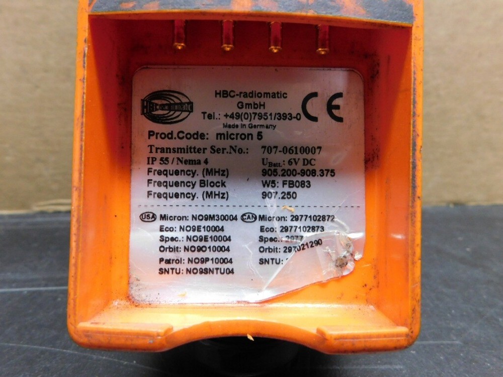 HBC RadioMatic MICRON 5 Crane Remote Control / Transmitter