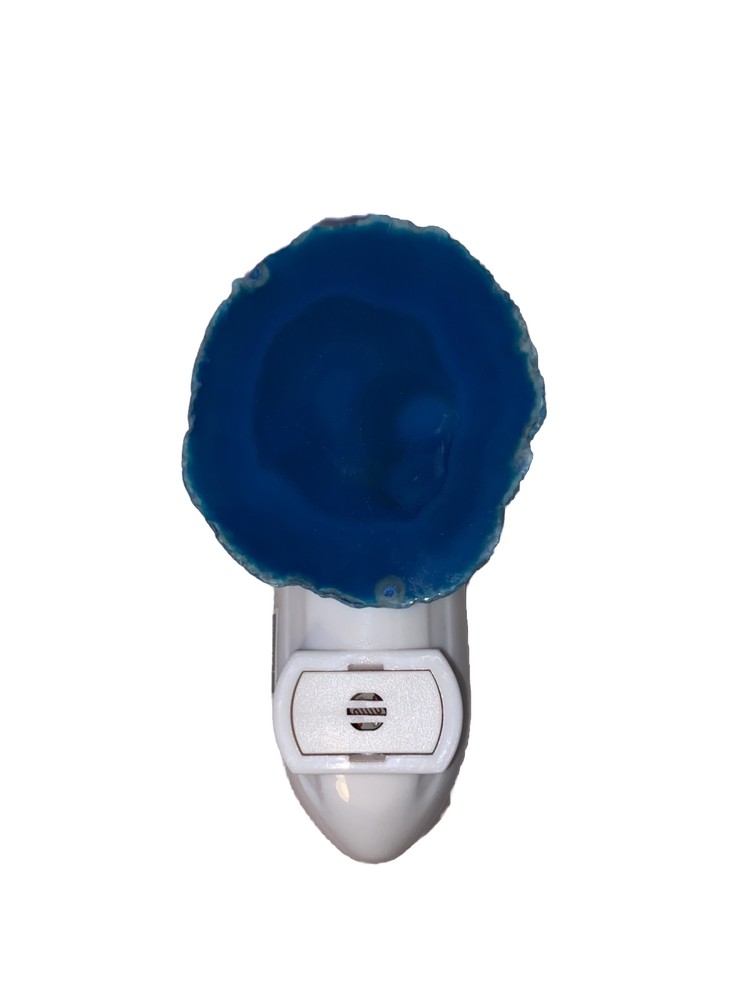 Blue Agate Night Light – Dusk-to Dawn Smart Sensor & Natural Geode Glow