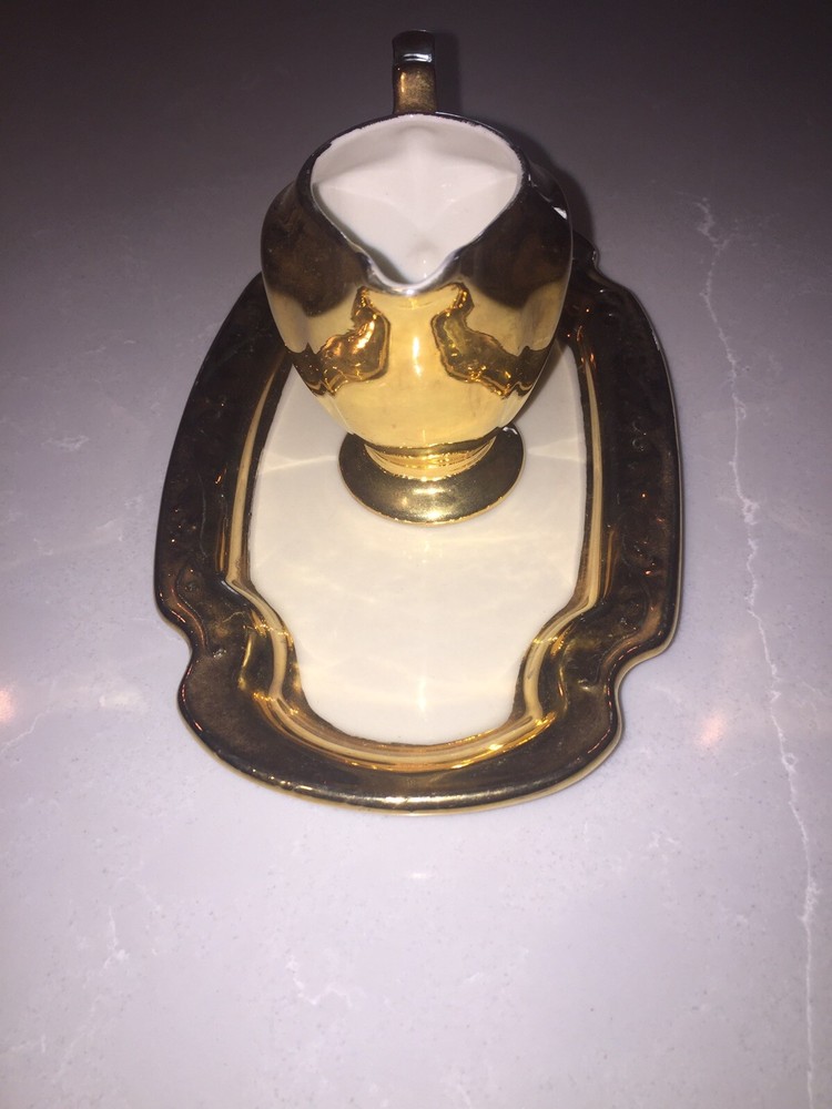 Little Gold Pitcher And Underplate
