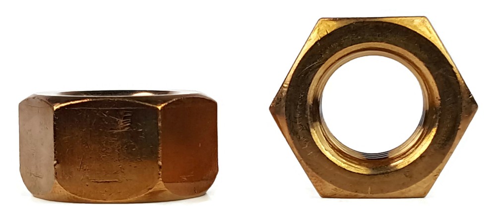 Silicon Bronze Hex Nuts Marine Grade Hex Finished Nuts - 1/4" through 1"