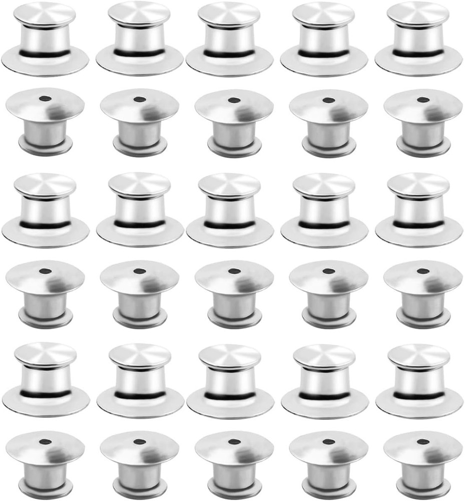 30 Pieces Metal Locking Pin Backs Locking Pin Keepers Locking Backs