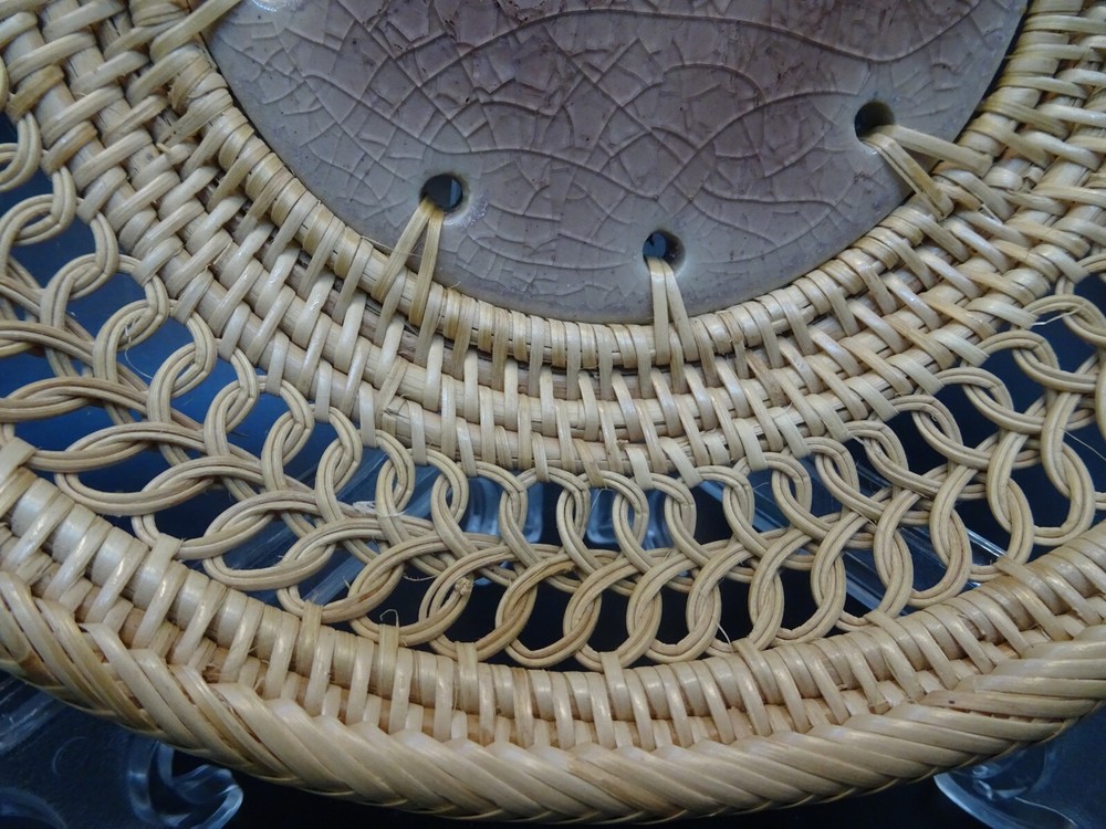 Basket with Ceramic Insert for the Bottom, 6.25" Diameter