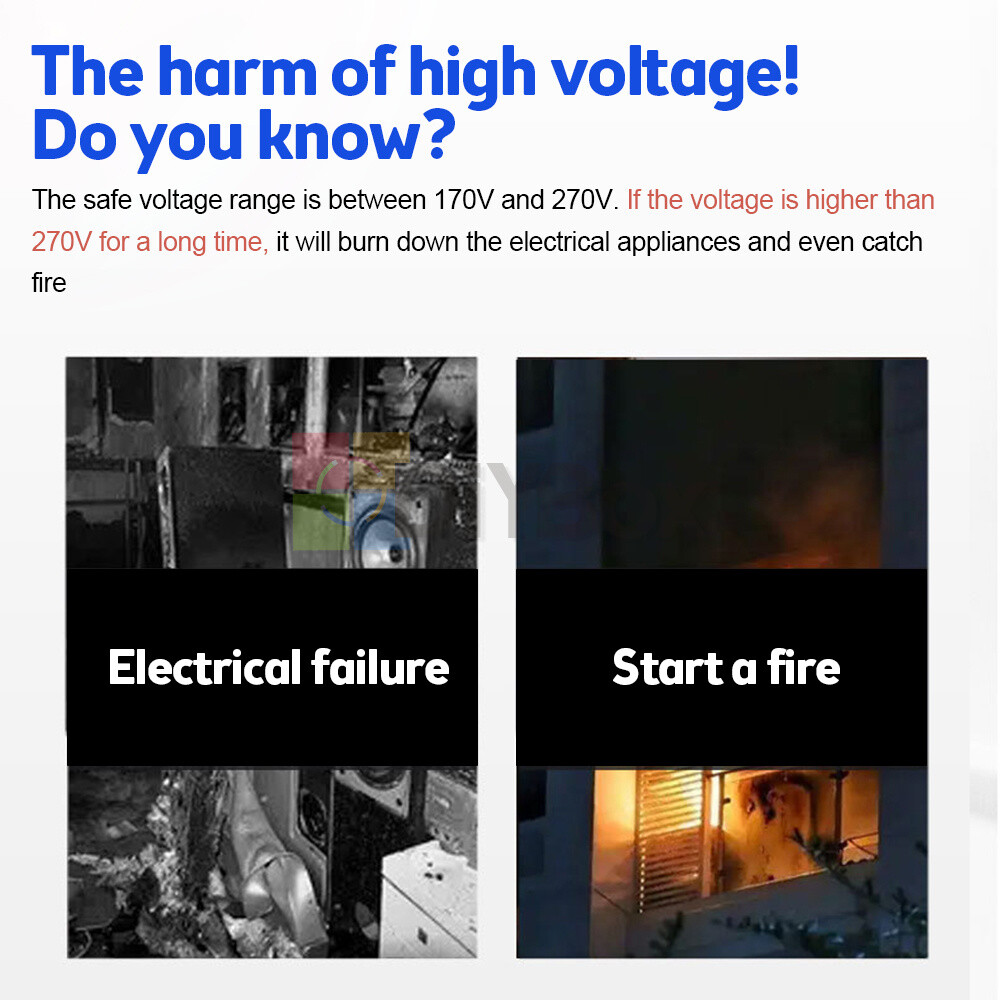 63A Digital Display Adjustable Over Under Current Voltage Protector Relay Meter