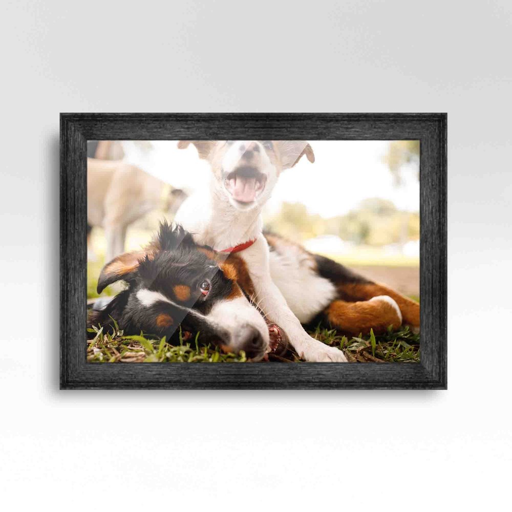 8x18 Frame Black Real Wood Picture Frame Width 1.5 inches | Interior Frame Depth