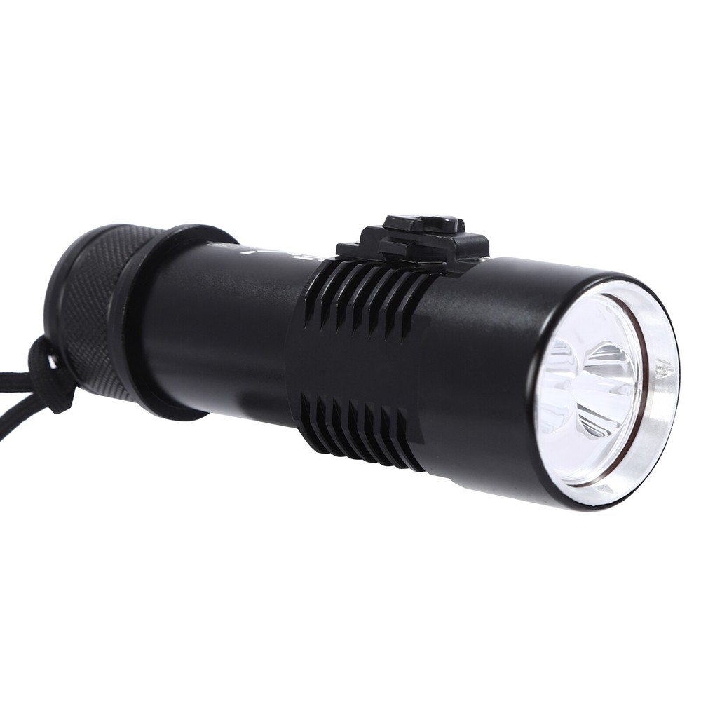 100m Underwater LED Scuba Dive Light Waterproof Rechargeable Diving Flashlight